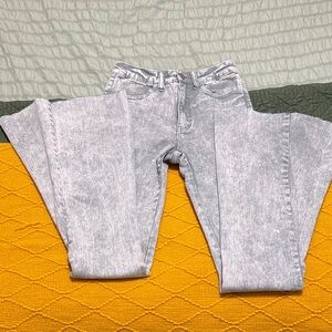 Altar'd State Light Gray Flare Jeans